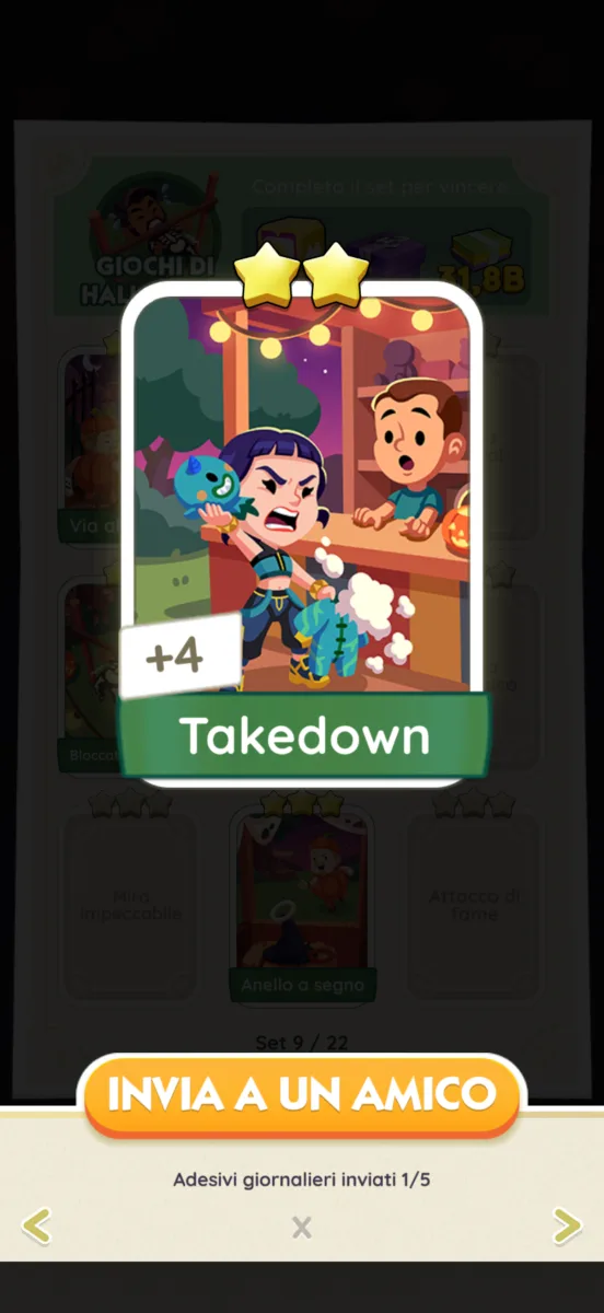 Adesivo da 2 stelle
Takedown 
Set 9