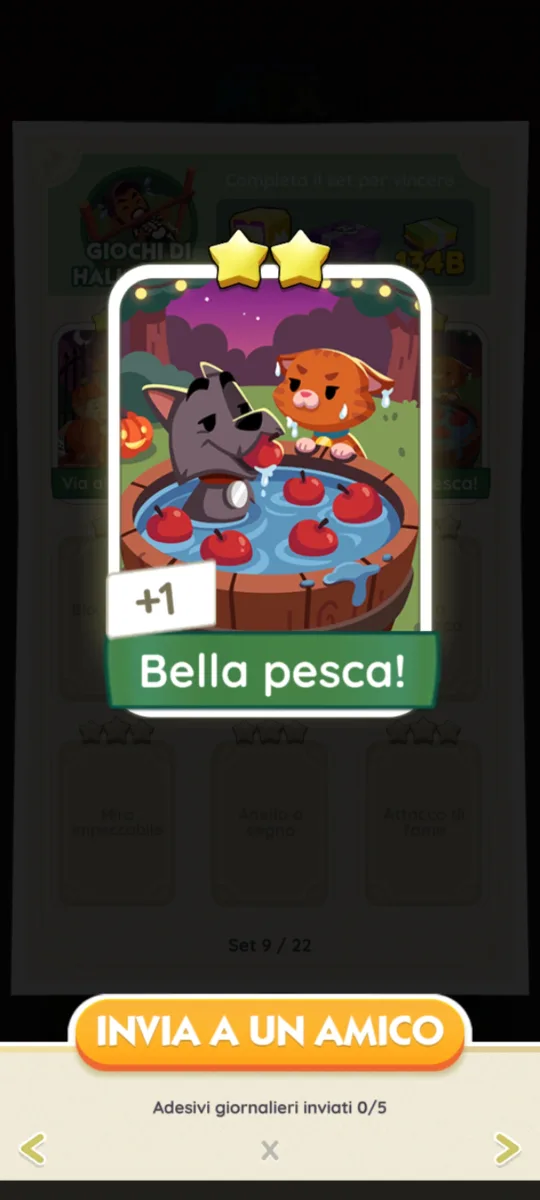 Adesivo 2 stelle bella pesca set 9