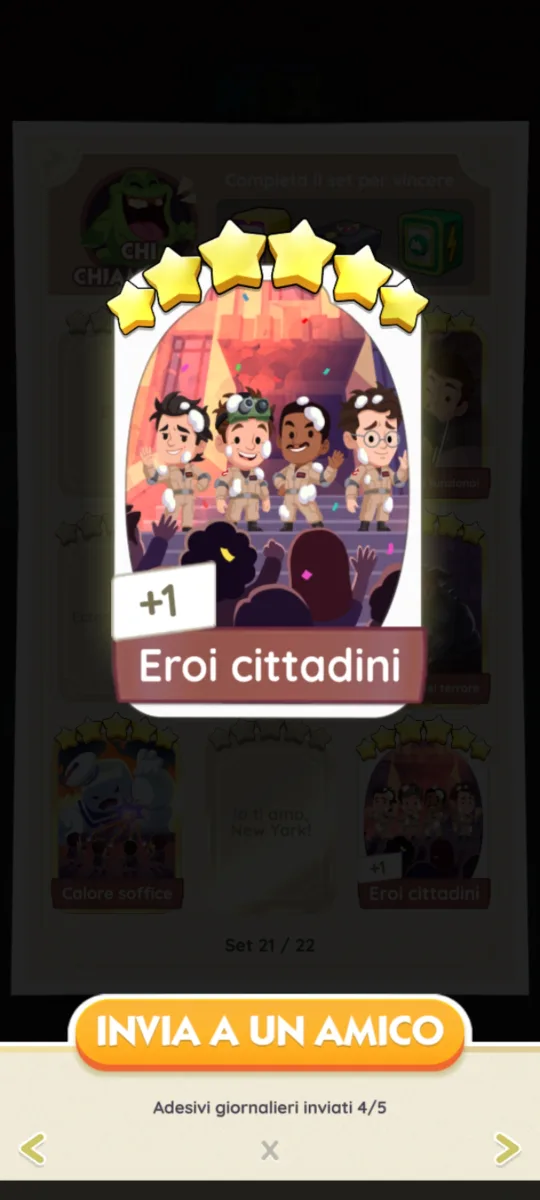 Adesivo 6 stelle eroi cittadini set 21