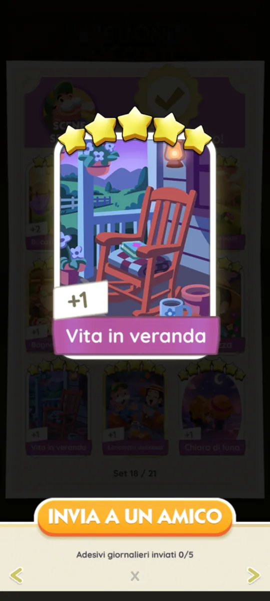 Adesivo 5 stelle vita in veranda set 18
