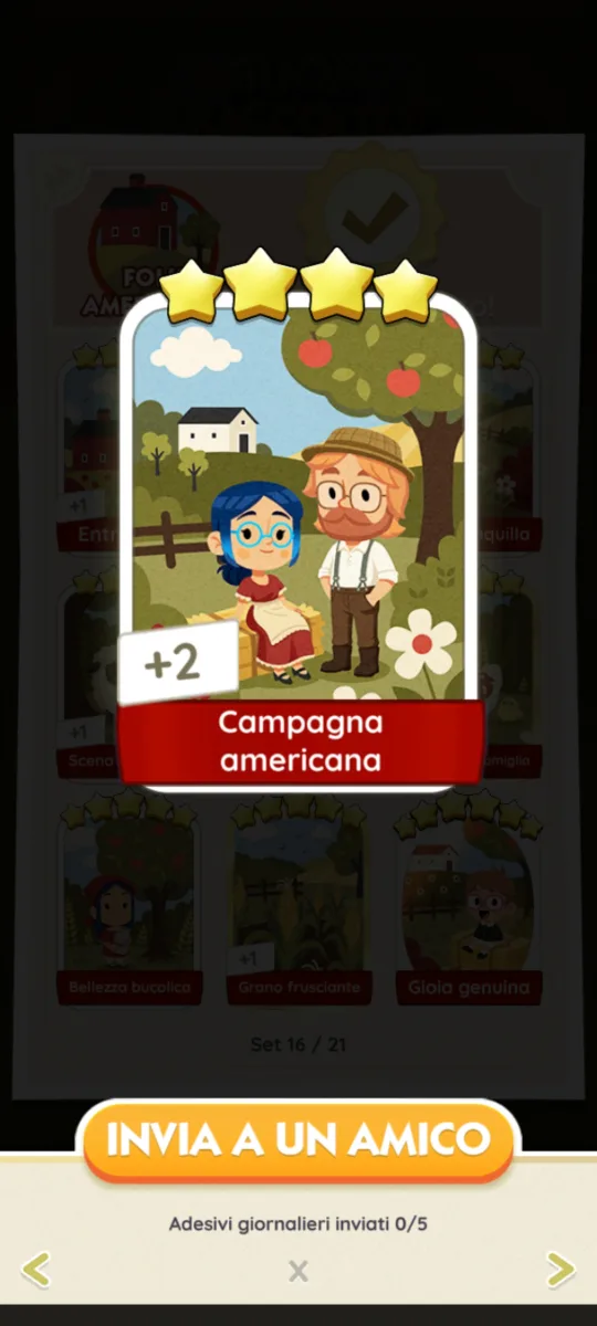 Adesivo 4 stelle compagna americana set 16