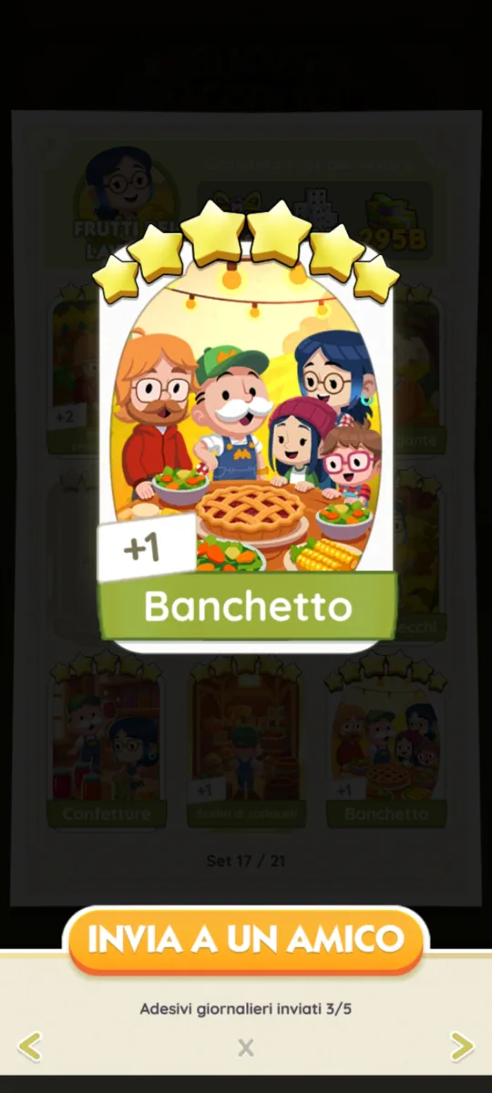 Adesivo 6 stelle banchetto set 17